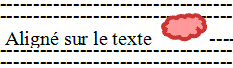 aligné sur le texte