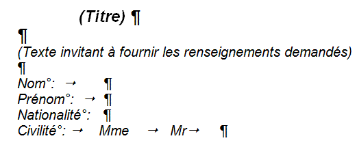 exemple de formulaire